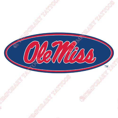 Mississippi Rebels Customize Temporary Tattoos Stickers NO.5122